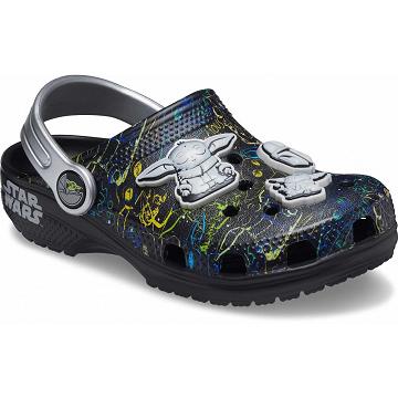 Crocs Classic Grogu™ Boys' Clogs Black | Australia 1355EBCX